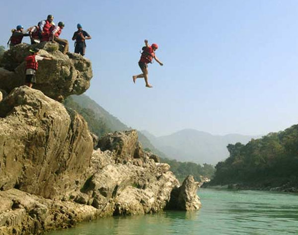 Cliff Jumping in Rishikesh